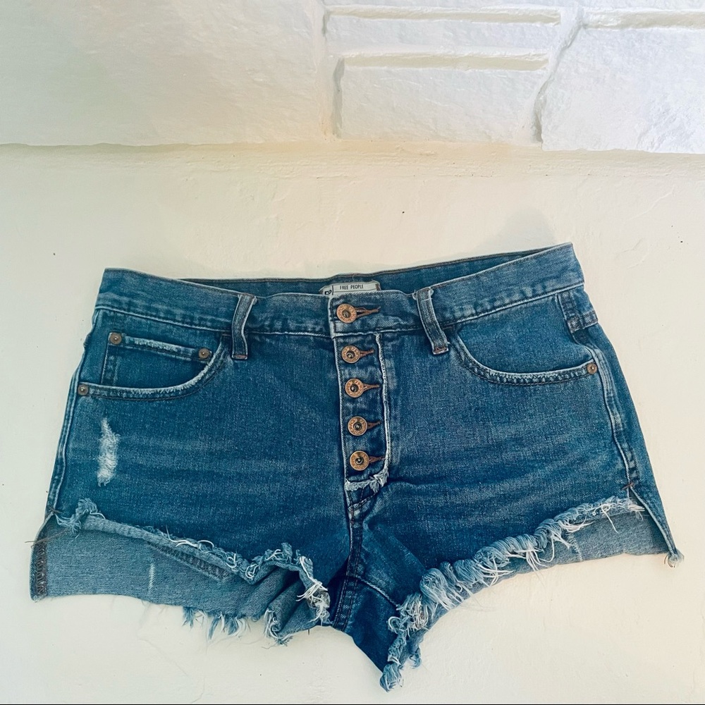 Free People Cuttoff Denim Shorts